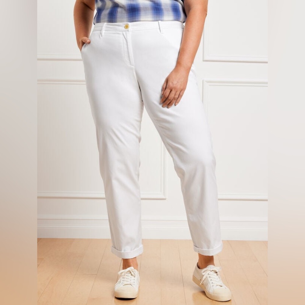 Talbots Relaxed Chino White 16W